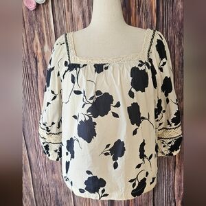 Maurices Crochet Lace Trim Top Plus Size 0X